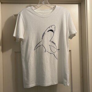 NWOT J. Crew Shark Graphic T-shirt White Size: Small